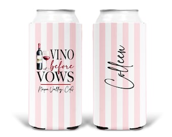 Wine Party Favor. Personalized Vino Before Vows Theme Bachelorette Party Favors.