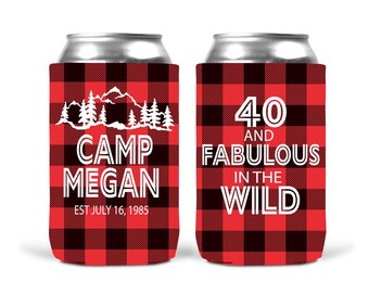 plaid Camp Party Favors! Bachelorette or birthday. Flannel Engagement favors!