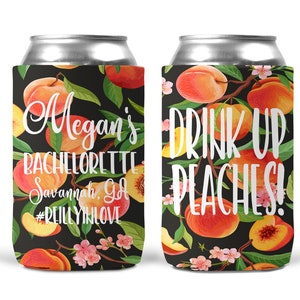 Peach Party Huggers. Savannah Bachelorette or Birthday Party Favors. Atlanta Bachelorette Party Favors. Savannah Girls weekend Favors!