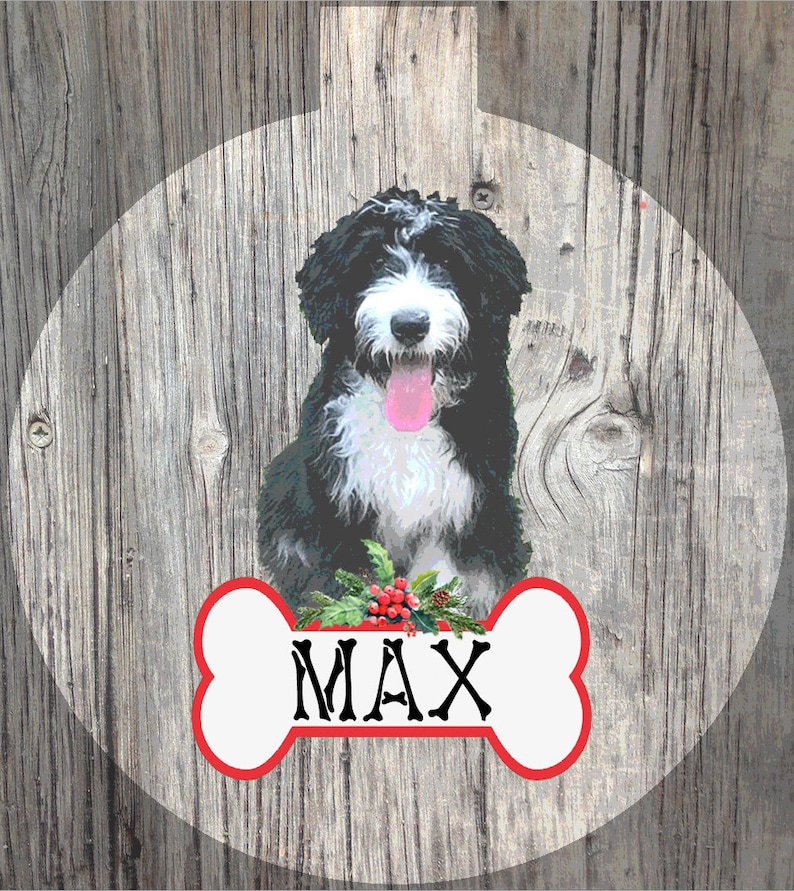 Bernedoodle Ornaments. Custom Bernedoodle Gift. Personalized Etsy