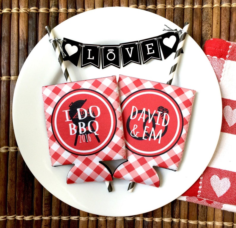 I Do BBQ. Custom Wedding Shower Favors. Personalized Barbeque Party Favors! bild 1