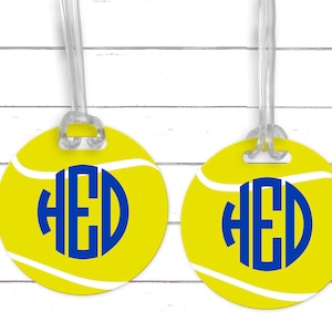 Personalized Tennis Luggage Tag. Custom Tennis team gifts! Tennis Birthday gift. Custom tennis bag tag. Personalized tennis themed gift.