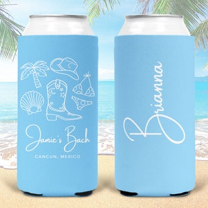 Coastal Cowgirl Theme Party Favors.Cowgirl Beach Theme Huggers. Beach Cowgirl Bachelorette Favors. Beach Birthday Party Favors.