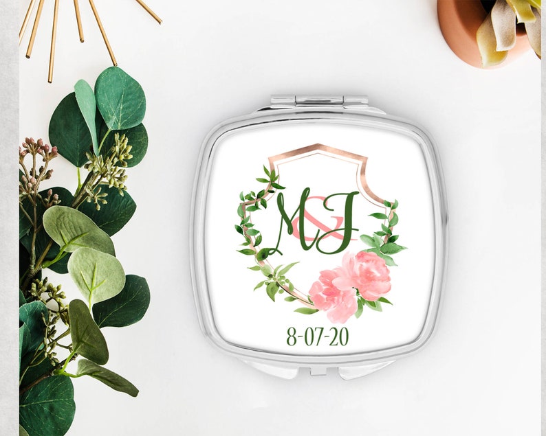 Bachelorette Party Favors Bridal Party Favor Make up Mirror |Shit Kit Bags Personalized floral Wedding Mirror Bridesmaid Gift