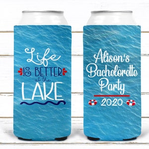 Lake Party Can Huggers. Lake Party Favors. Float Trip Birthday or Bachelorette Favors! Skinny Can Lake Party Favors! Lake Bachelorette!