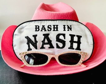 Nashville Sleep Mask! Nashville Bachelorette or Birthday party FAVORS. Nashville Hangover Bags! Nashville Party Favors. Nash Bash!