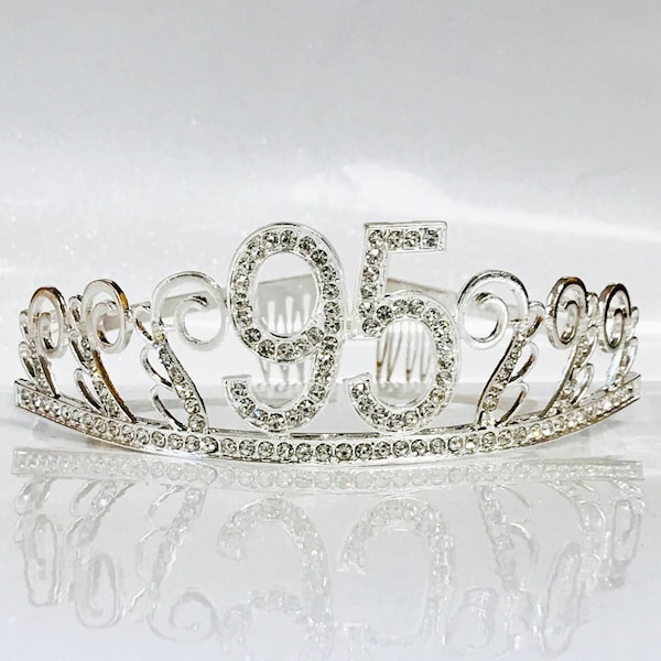 95th Birthday tiara, Birthday Headband, 95th Birthday Party Tiara, 95th Birthday Crown, 95th Birthday Party Decoration, 95th birthday gift!