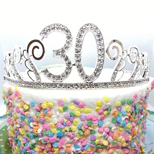 30th Birthday tiara, Birthday Headband, 30 Birthday Party Tiara, 30th Birthday Crown, 30th Birthday Party Decoration, 30th gift!