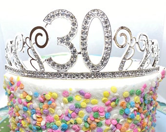 30th Birthday tiara, Birthday Headband, 30 Birthday Party Tiara, 30th Birthday Crown, 30th Birthday Party Decoration, 30th gift!
