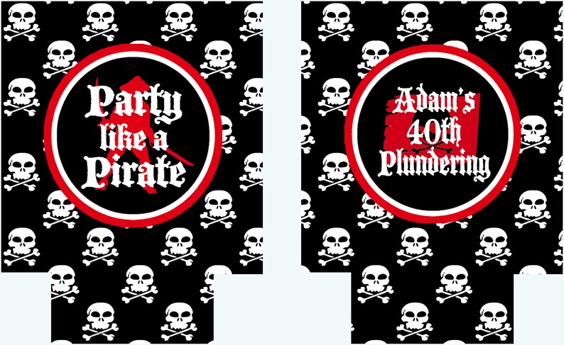 Pirate Party. Custom Pirate Birthday Favors! Pirate Bachelorette Party Gifts. Gaspirilla Bild 3