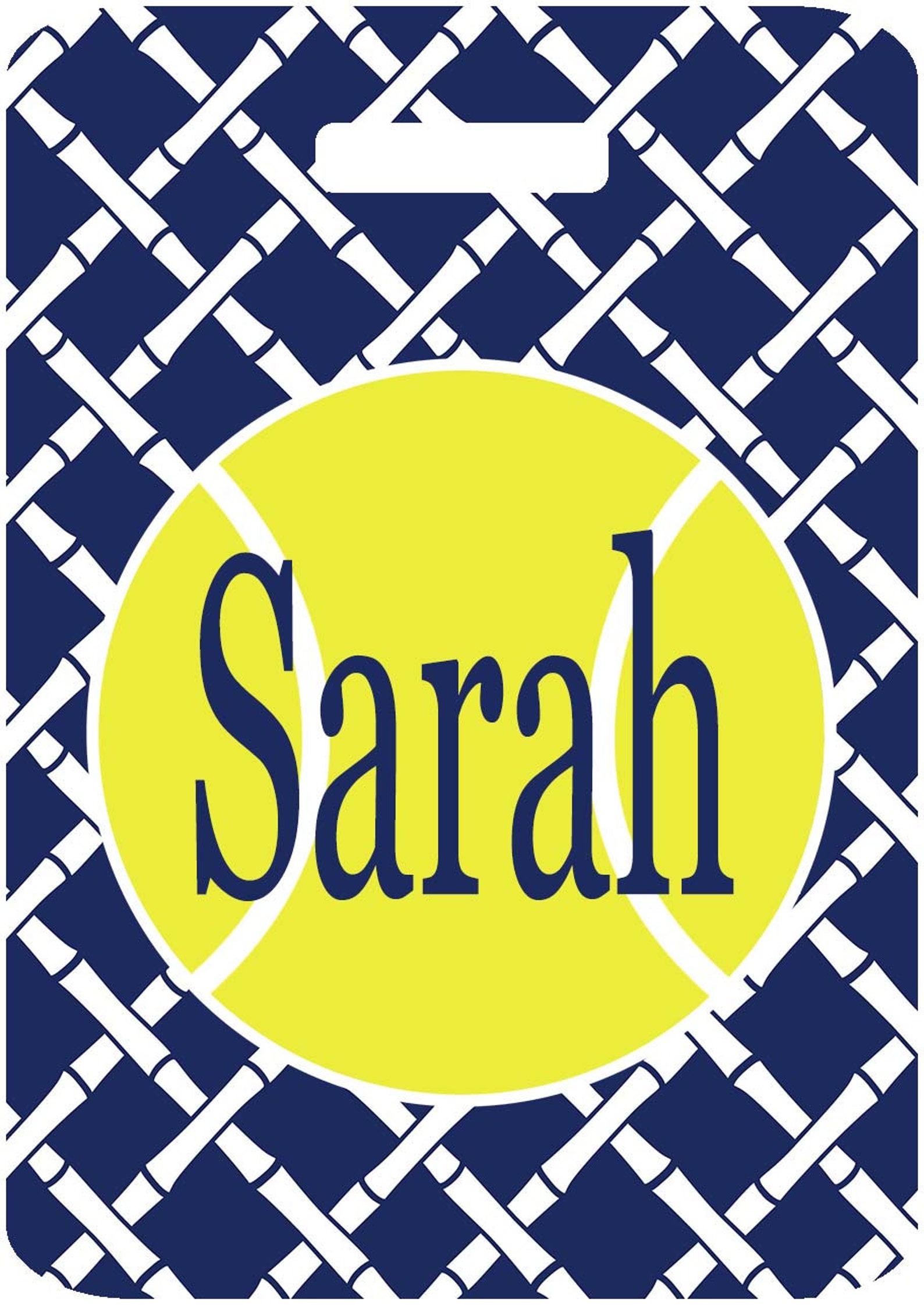 Custom Tennis Bag Tag. Monogrammed Tennis Gift. Tennis Team Etsy