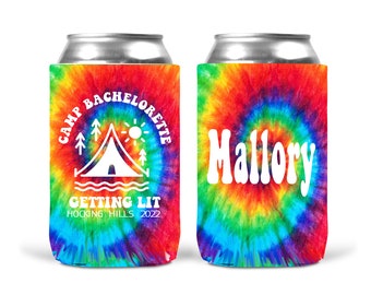 Tie dye Party Favors. Camp Bachelorette or Birthday Favors. Asheville Bachelorette Favors. Camping Bachelorette Party! Retro 70s favors