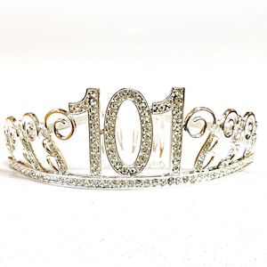 101 Birthday tiara, Birthday Headband, 101 Birthday Party Tiara, 101 Birthday Crown, 101st Birthday Party Decoration, 101 gift!