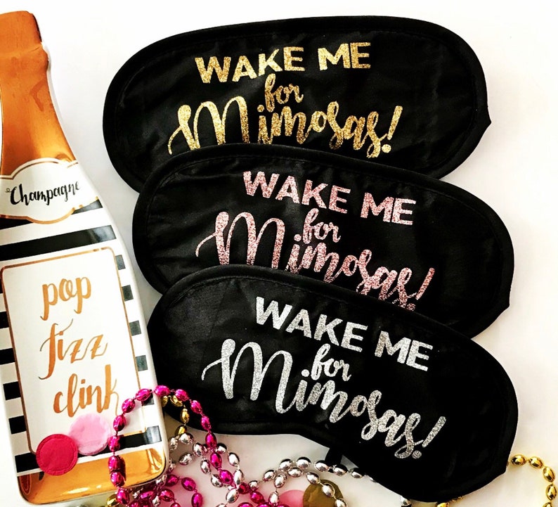 Glitter Mimosas Sleep Mask Great Bachelorette or Birthday Etsy