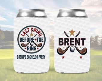 Personalized Last Swing Before the Ring Golf Bachelor Party Favor. Groomsman Gifts
