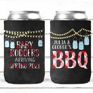 Baby Q Baby Shower Drink Insulators. BBQ Party favors. Baby Shower Favors. I do BBQ favors. Personalized Baby Q favors! Wedding Shower too!