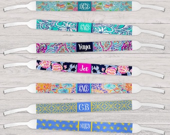 Blues Beach Neoprene Sunglass Strap. Personalized sunglass holders. Custom Bachelorette Party favors!