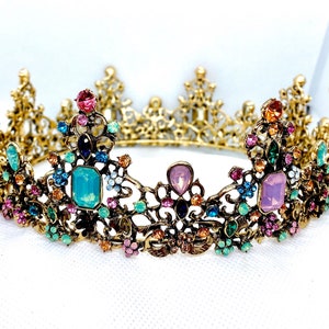 Jeweled Crown, Quinceanera crown, Birthday Queen, Birthday Girl Crown, Princess crown, Bridal crown, Wedding Crown