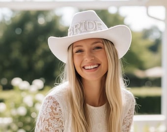 Bride Cowgirl Hats | Nashville Bachelorette | Pearl Mrs Cowboy hat