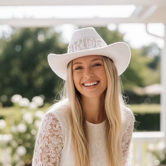 Bride Cowgirl Hats | Nashville Bachelorette | Pearl Mrs  display picture 1