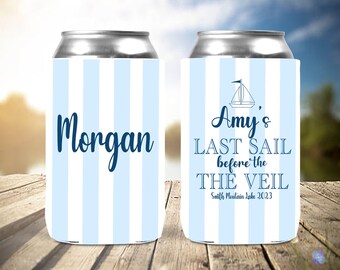 Last Sail Favors. Nautical Girls Weekend Favors. Nautical Bachelorette Party Favor. Personalized Nautical Huggers! Last Sail before the veil
