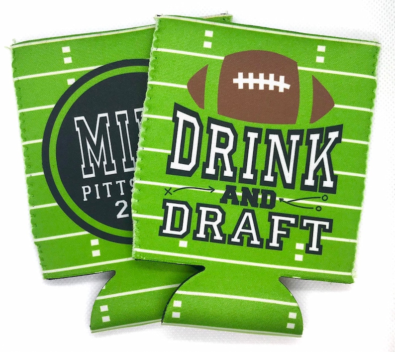 Football Party Koozies.  Personalized First Birthday Party. Custom Football Party Koozies. Football Birthday Party Favors.