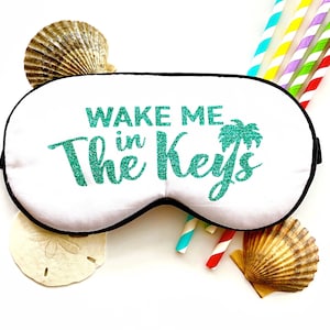 Florida Keys Sleep Mask! Florida Bachelorette or Vacation FAVORS. Hangover bag favor! Florida Keys Wedding Favors. The Keys favors.