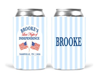 USA party favors. Red White and Blue Personalized America Birthday or Bachelorette. Last Independence