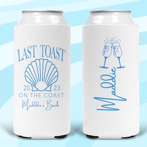 Beach Bachelorette or Birthday Favors. Last Toast on the Coast! Bachelorette Party Gifts. Personalized Hamptons, Nantucket Party Favors.