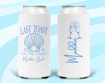 Beach Bachelorette or Birthday Favors. Last Toast on the Coast! Bachelorette Party Gifts. Personalized Hamptons, Nantucket Party Favors.