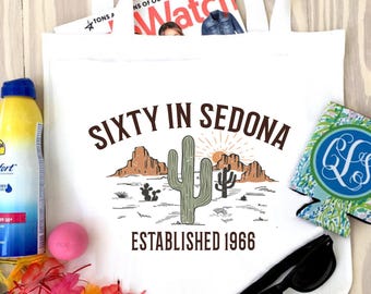 Desert Tote bag. Bachelorette or Girls Weekend. Custom Sedona or Scottsdale Gifts!