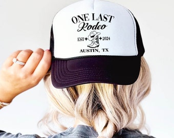 Last Rodeo Trucker Hats | Bachelorette party Hats | Nashville trucker Hat | Austin Hats | Nashville party favors \