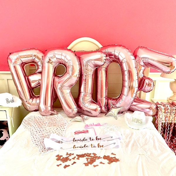 Bride 40' Balloons | Bachelorette Party Decorations | Bride letter balloons | Large Bachelorette Party Balloon | Bachelorette Party