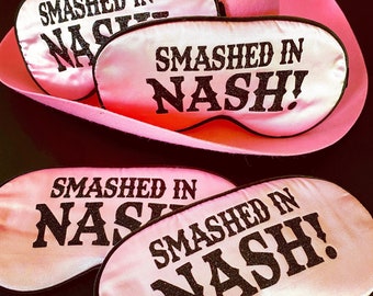Nashville Sleep Mask! Nashville Bachelorette or Birthday party FAVORS. Nashville hangover bags! Nashville Party Favors.
