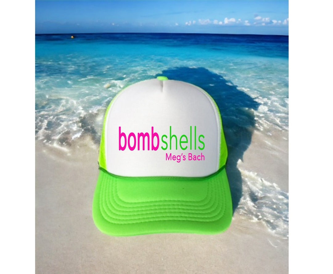 Bombshell Party Hat | Beach Bachelorette Trucker Hats | Bombshell Theme ...
