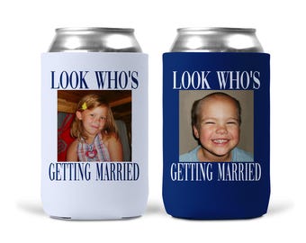 Custom Photo Can Coolers, Personalized Bachelorette Party Favors, Wedding Drink Sleeves