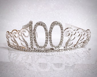 100th Birthday tiara, Birthday Headband, 100 Birthday Party Tiara, 100 Birthday Crown, 100th Birthday Party Decoration, 100 gift!