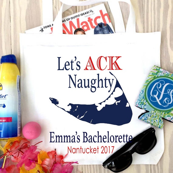 Nantucket Tote Bag. ACK Party Favors Nantucket Bachelorette 