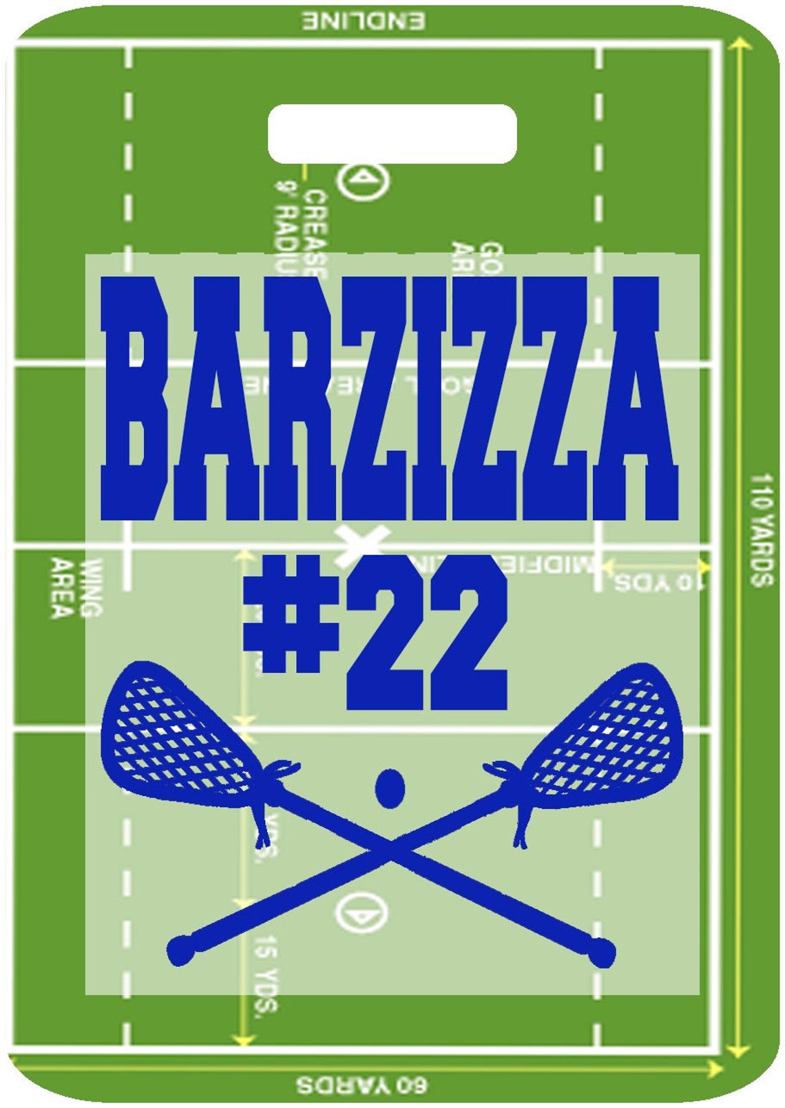 Lacrosse Field Bag Tag. Great LAX gifts for the team First or Etsy