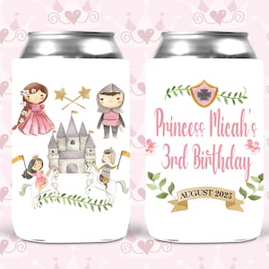 Princess Party favors! Princess Bachelorette or Birthday Huggers. Personalized Princess party drink holders!