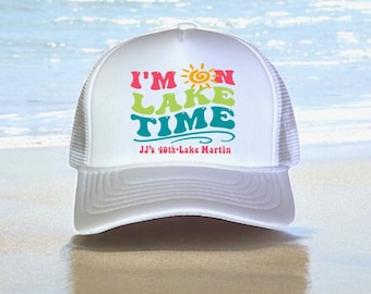 Lake Party Hat | Lake Bachelorette, Birthday Party Hat | Custom Lake Hats | Lake Vacation Hat | Family Reunion Hats