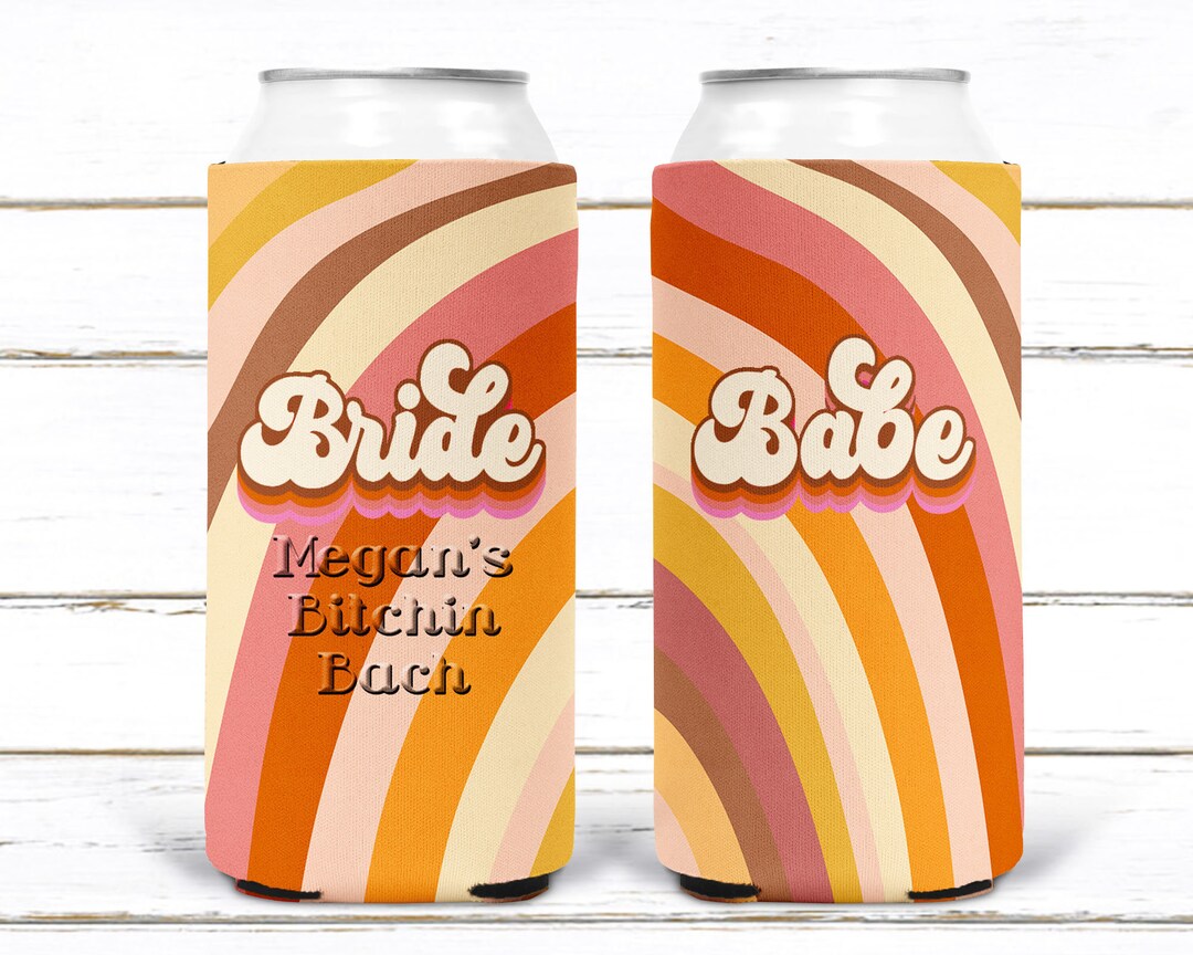 Bride's Babes Retro Rainbow Can Coolers - Regular – All Day Soirée®