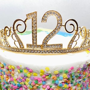 12th Birthday tiara, 12th Birthday Gift, 12 Birthday Party Tiara, 12th Birthday Crown, 12th Birthday Party Decor, 12 year old present!