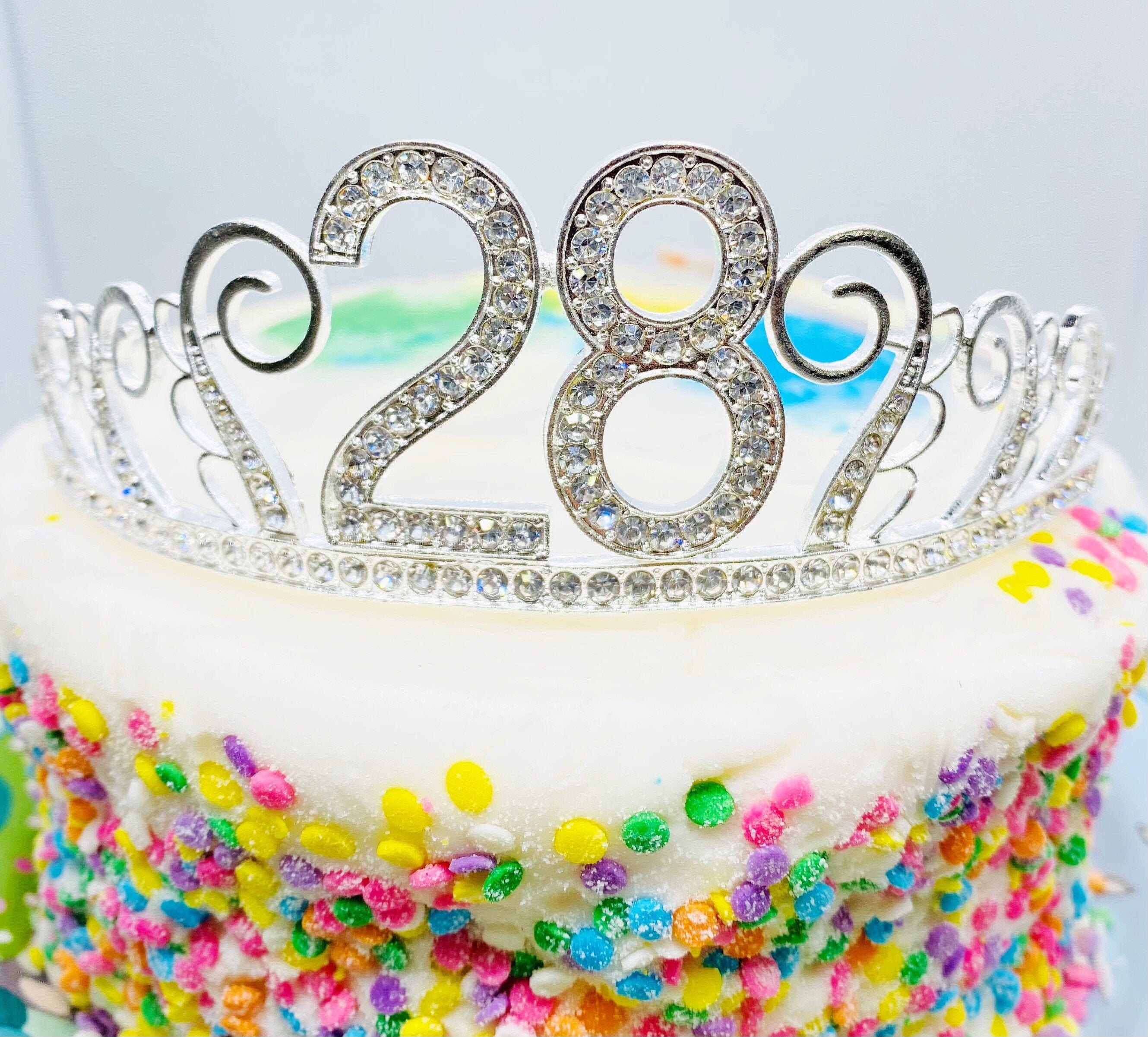 Geburtstagskrone & Schärpe Set - Birthday Queen Tiara Mit Glitzer Schärpe Violett