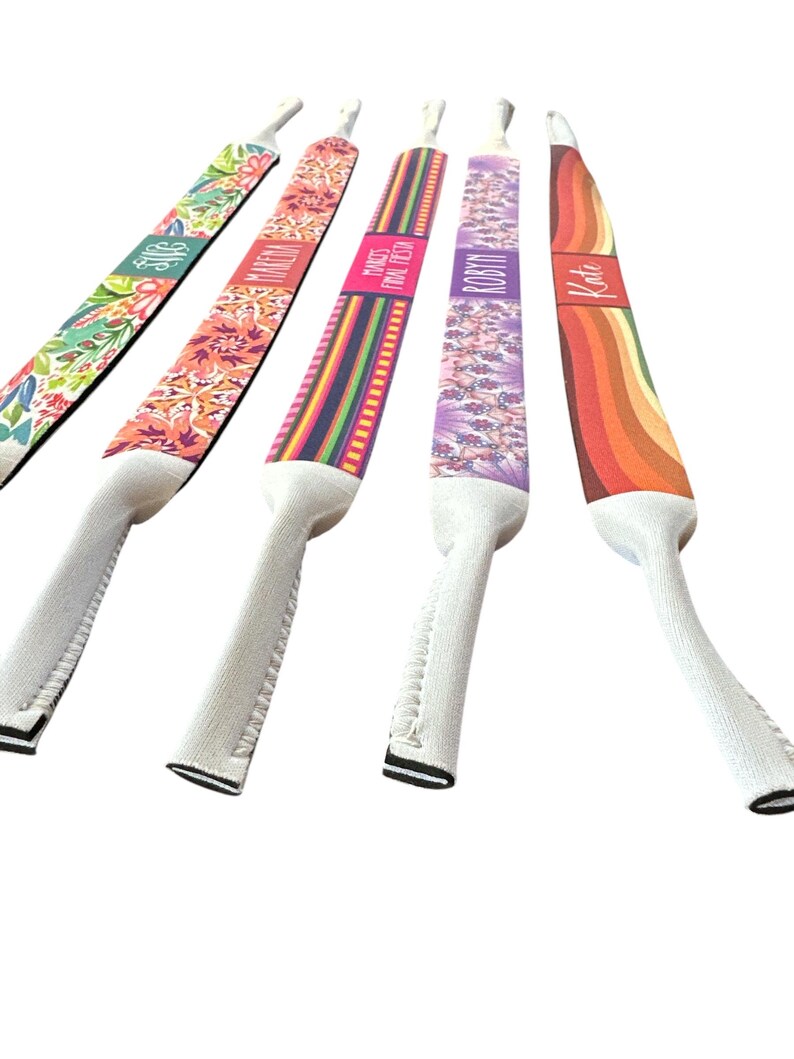 Blues Beach Neoprene Sunglass Strap. Personalized sunglass holders. Custom Bachelorette Party favors! image 4