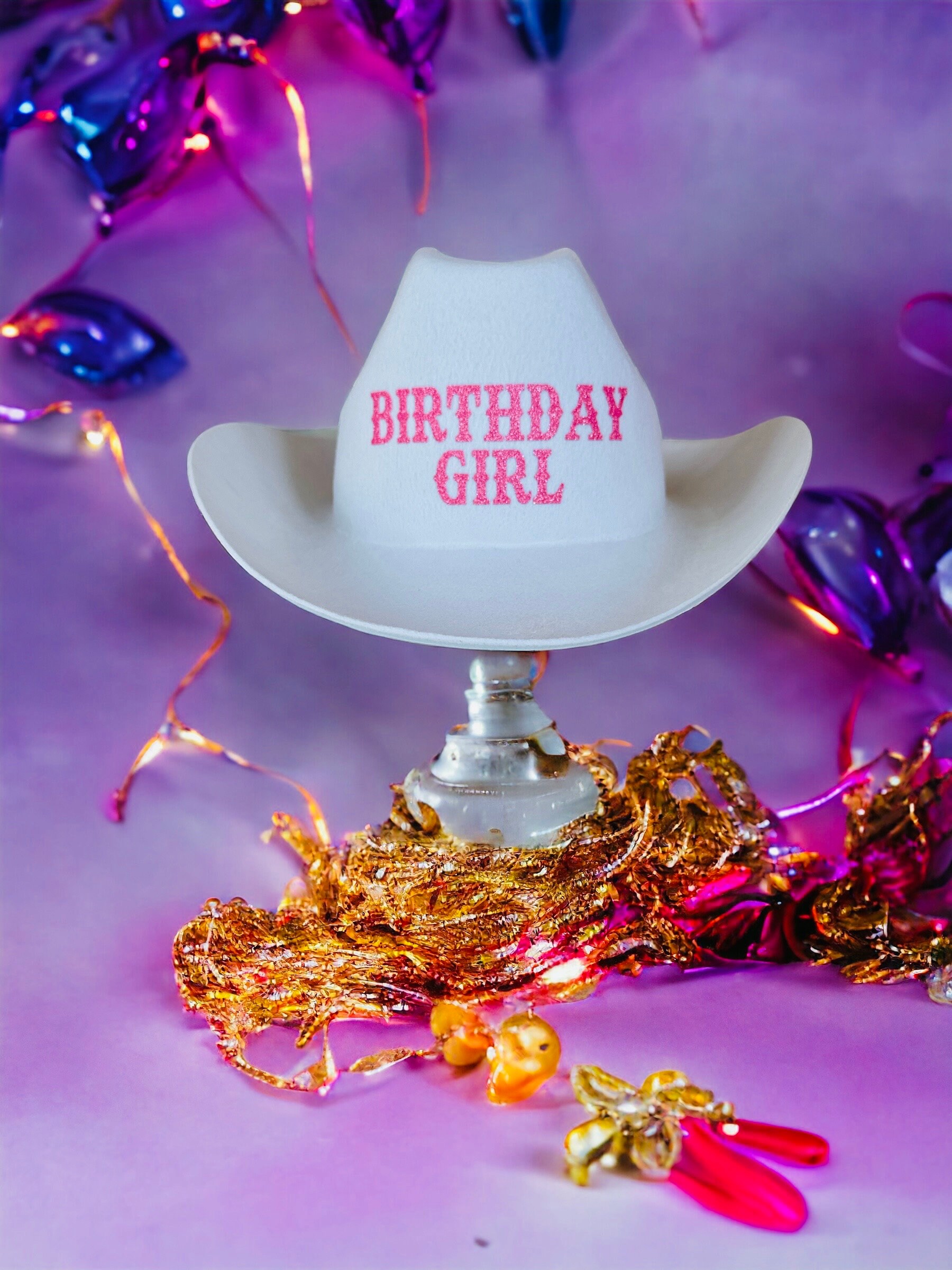 7162 40th Birthday Pink Cowboy Hat - 40th Birthday Outfit Gifts For Women Birthday Cowboy Hats | Cowgirl Birthday Gifts | Nashville  main image 4