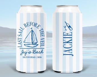 Nautical Bachelorette Party Favor. Personalized Cruise Bachelorette! Last Sail before the veil!