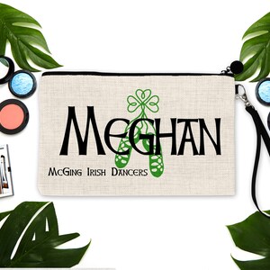 Irish Dancing Personalized bag. Custom Irish Dancing bag. Irish Dancing Make up Bag. Personalized Irish Dancing Gift! Irish Dancing Gift.