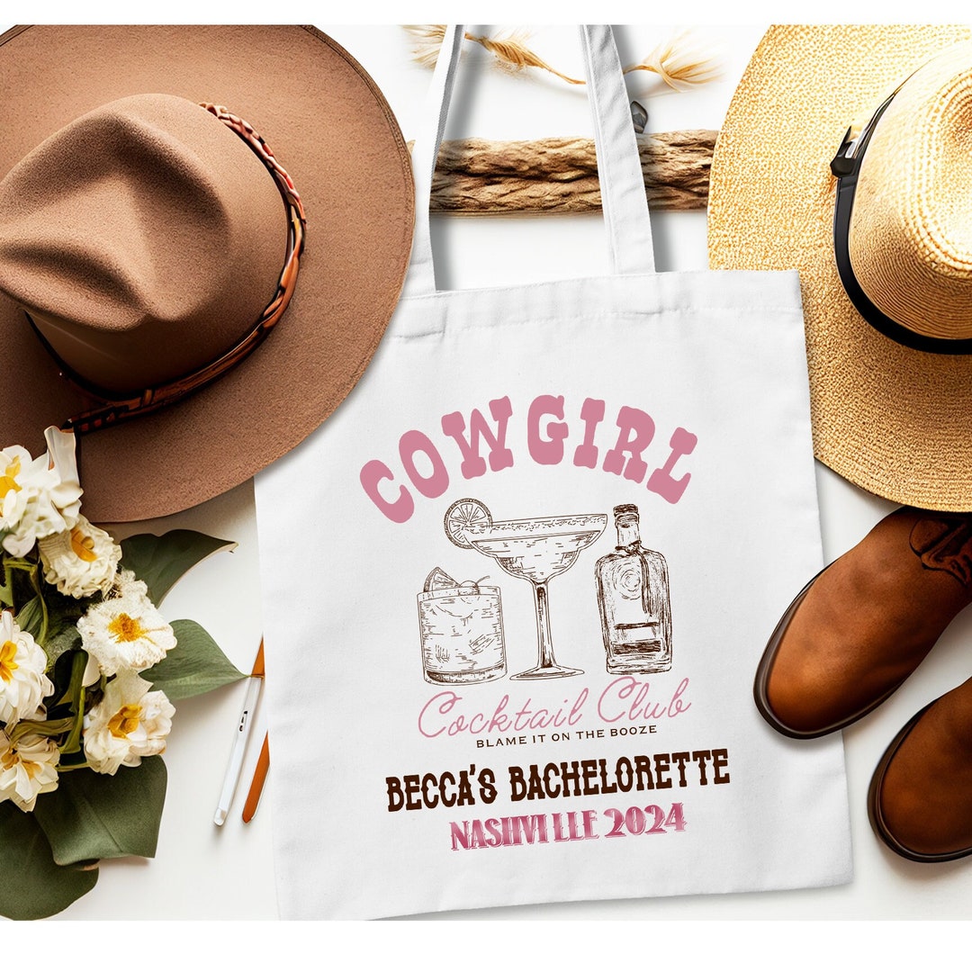 Cowgirl Party Bag. Cowgirl Bachelorette or Girls Weekend Totes! Cowgirl ...