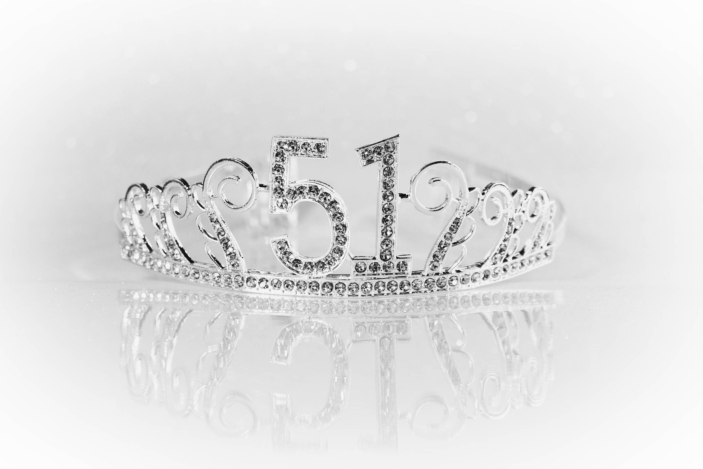 51st Birthday Tiara, 51 Crown, 51st Birthday Party Decoration, 51
